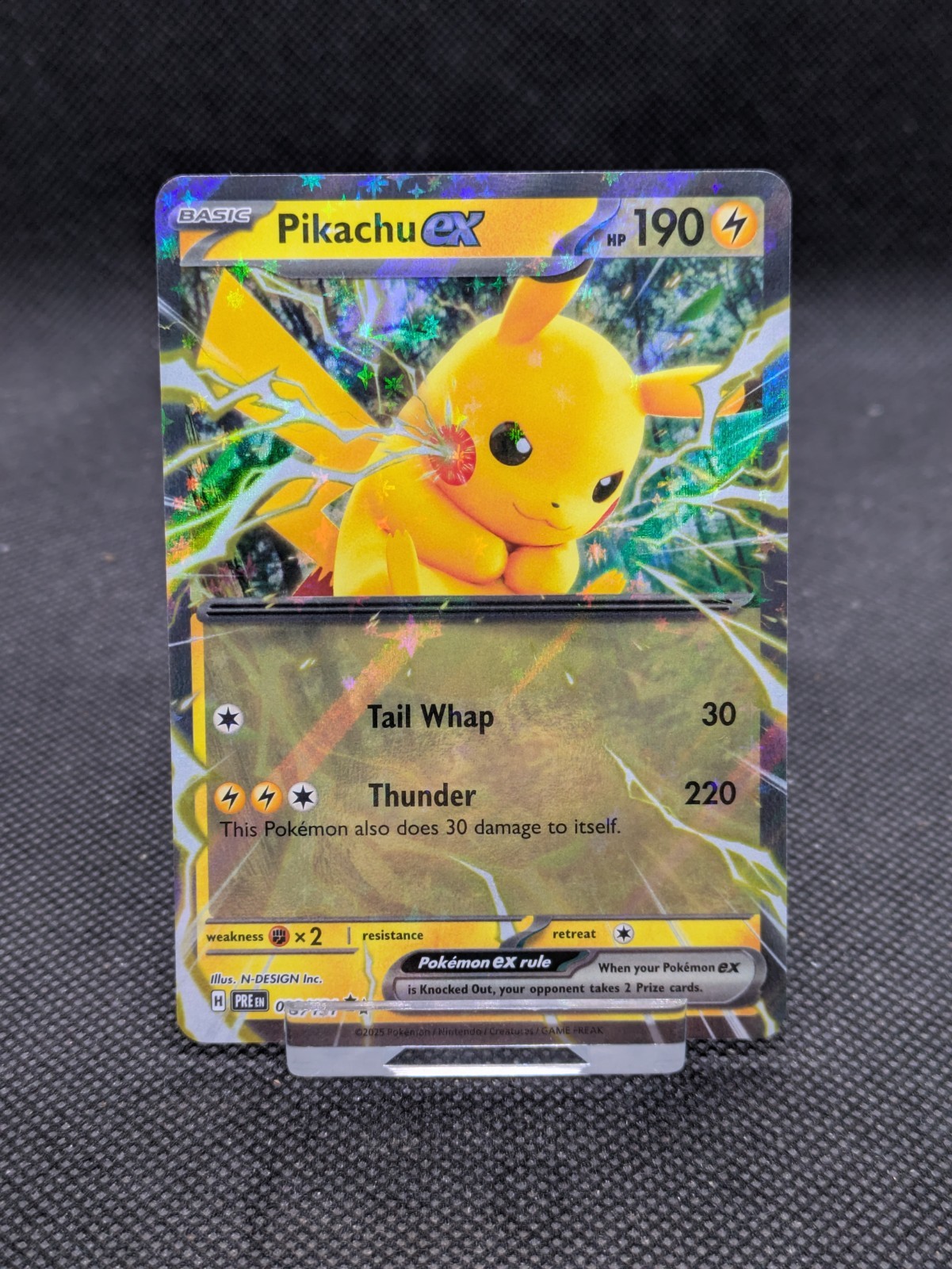 Pokemon Card Pikachu ex 028/131 Prismatic Evolutions Double Rare Holo NM/M