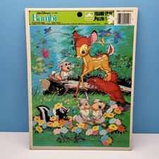 Vintage 1980s Walt Disney  s Classics Bambi Frame Tray Puzzle