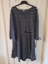 FatFace Navy Blue Striped Jersey Dress. Size 20.