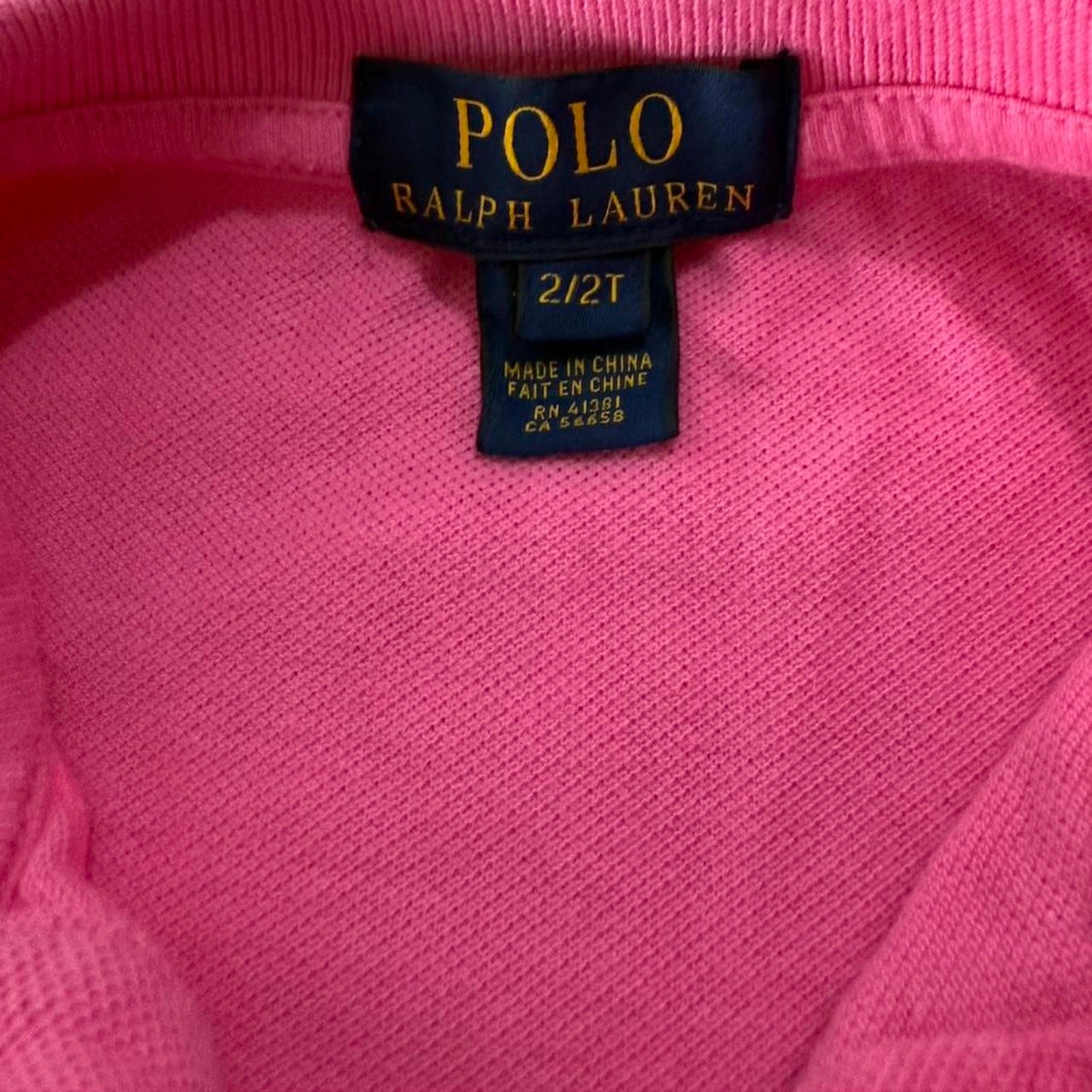 Polo Ralph Lauren Big Pony Y2k rosa camicia con colletto #3 bambini 2 2T hip hop