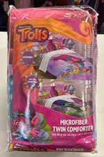 NIP Dreamworks Trolls TWIN REVERSIBLE MICROFIBER COMFORTER Poppy