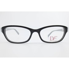 Diane von Furstenberg DVF5047 001 Black Grey Cat Eye Eyeglasses Frames 52-17-135