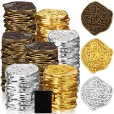 Hanaive 100 Pcs Metal Pirate Coins Treasure Chest Spanish Doubloon Fake Coins To