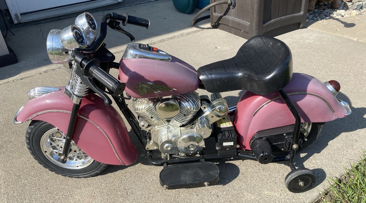 Child's Ride On Toy Indian Replica Motorcycle Battery Powered