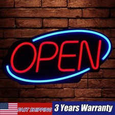 Large LED Open Sign Neon Light Bright for Restaurant Bar Pub Outside Wall Decor