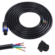 15Ft 4 Wire Speakon Chuchero Box Cable w/ Socket for Loudspeaker, Mids, Tweeters
