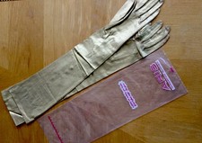 Vintage Gold Metallic Full Length Gloves 6.5