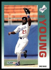 Eric Young 1992 Fleer Update #U-94 Dodgers MLB READ FREE SHIPPING AutographDen