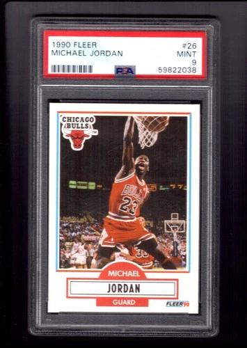 1990 Fleer Michael Jordan PSA 9 Mint #26 HOF Bulls ICONIC CARD
