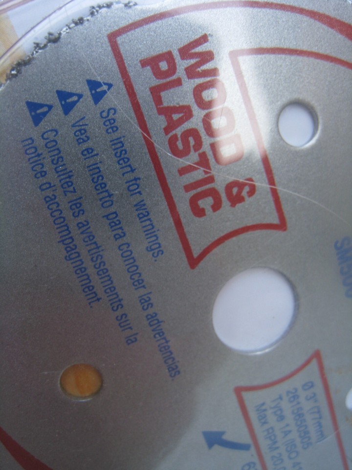 Brand new genuine Dremel sawmax saw max 3" wook plastic carbide wheel