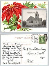 Spring Valley Wisconsin CONGREGATIONAL CHURCH Postcard 28