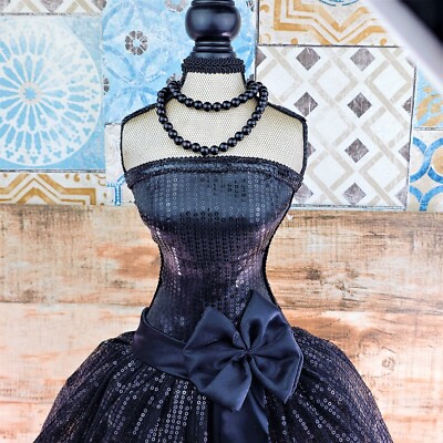 sequin mannequin dress form Hobby Lobby Paris Glam Black Tulle Sequin Dress Form on Stand 28" tall Mannequin centerpieces - Dresses - Philadelphia, Pennsylvania | Facebook Marketplace