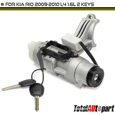 Black Ignition Lock Cylinder Aluminum & Zamak 5 w/ Switch & 2 Keys for Kia Rio