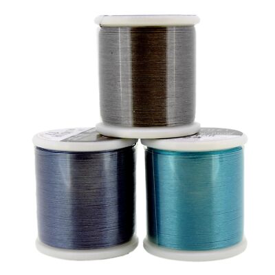 3 Pack - Miyuki Beading Thread Size #B, 50M/Spool Smoke, Turquoise and Dark Blue