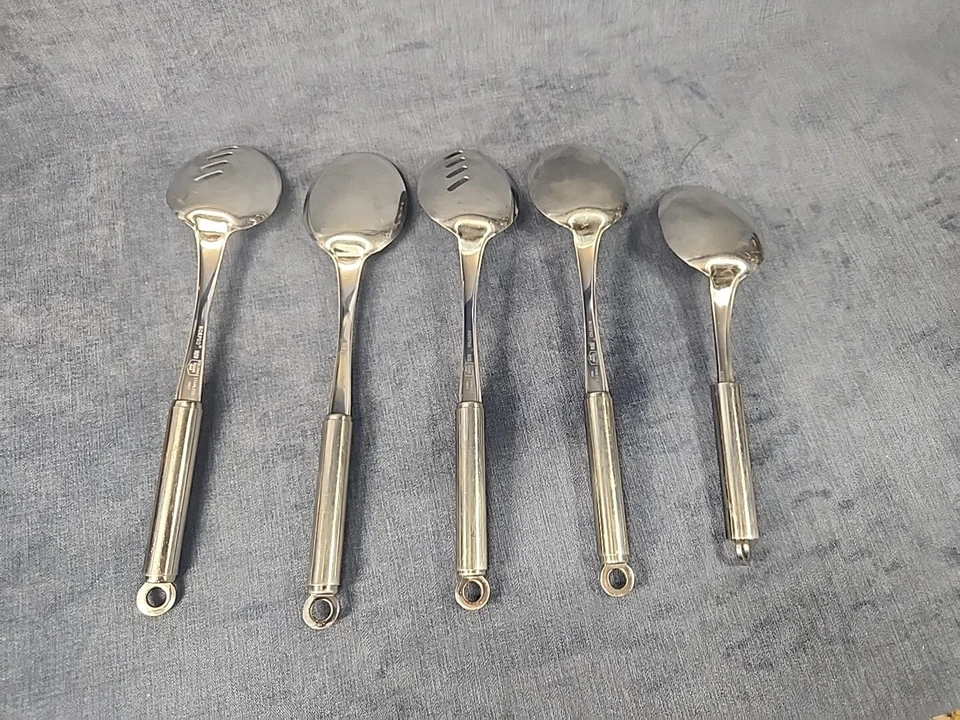 5  Norpro 18/10 Stainless Steel Serving Spoons Slotted Cooking s-3D - Image 2 of 3