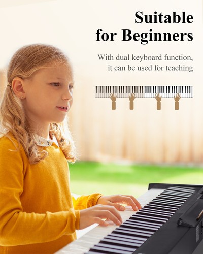 Eastar Folding Digital Piano Keyboard Semi-Weighted 88 Key Bluetooth 128 Tones - Picture 8 of 13