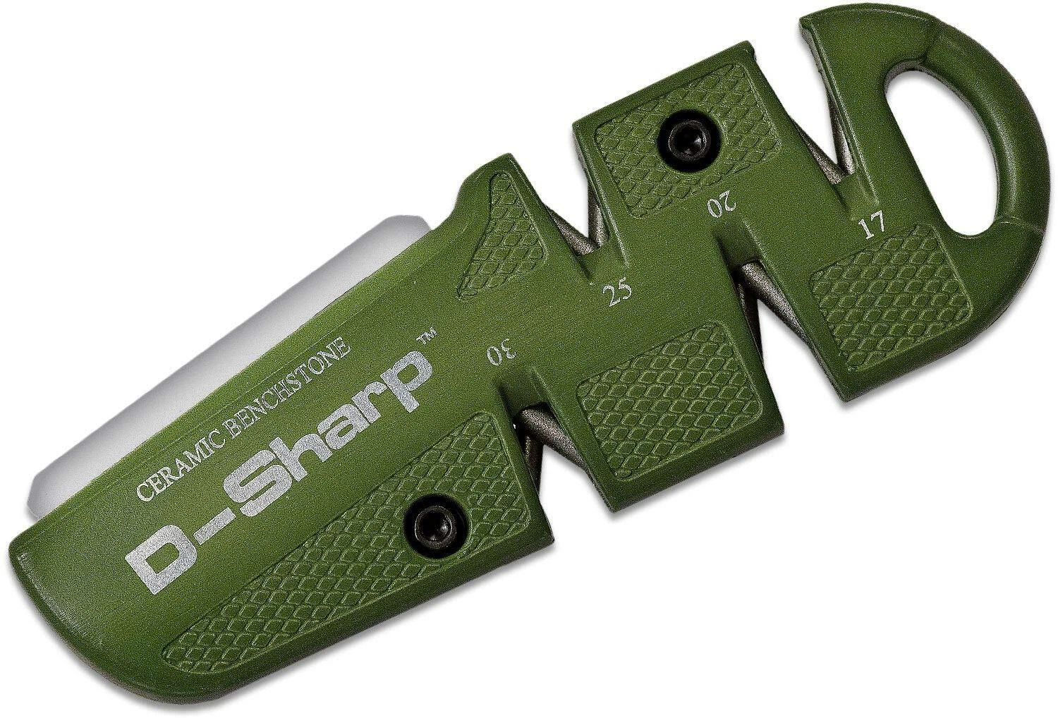 Lansky D Sharp Knife Sharpener with Four Angles and Diamond Slots Green