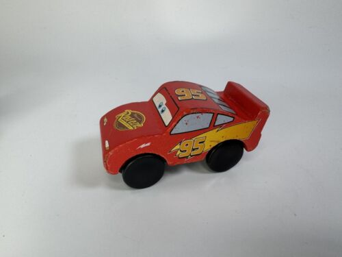 Kid Kraft Disney Pixar Cars Wood Wooden Railway Cars Lightning McQueen Red #95 - Picture 3 of 5