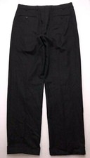 B335 Brook Brothers 1818 MADISON 100 Wool Charcoal Pants tag sz 35 34x31.5