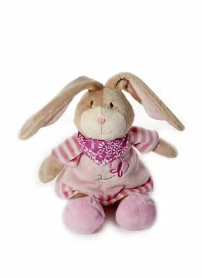 Kleiner rosa Stoffhase Kuscheltier Plüschtier Stofftier Baby Schmusetier Mädchen