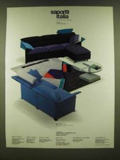 1990 Saporitti Italia Sofa Model Life Ad