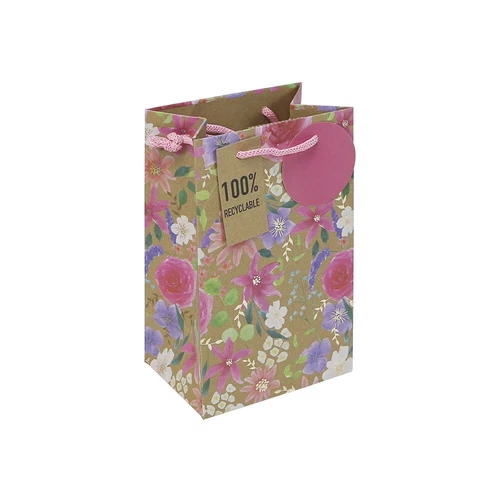Floral Gift Bag For Mothers Day Gifts Present Birthday Christmas