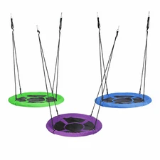 40" Flying Saucer Swing for Kids Waterproof Tree Swing Set w/Hanging Rope 3Color