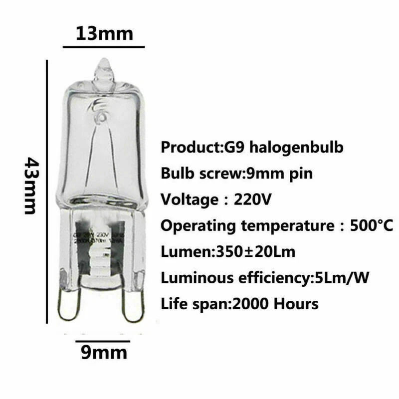 10 x G9 LED Halogen Bulb 60W 50W 40W 25W 220V Warm Whtie Filament  Replace Lamp - Image 2 of 4