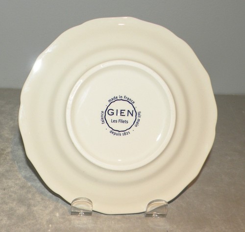 NEW Bread & Butter Plate , Filets Pivoines ( Pink ) Pattern GIEN NEW - Picture 4 of 4