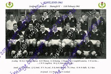SCOTLAND 1961 RUGBY TEAM PHOTOGRAPH (v Wales)