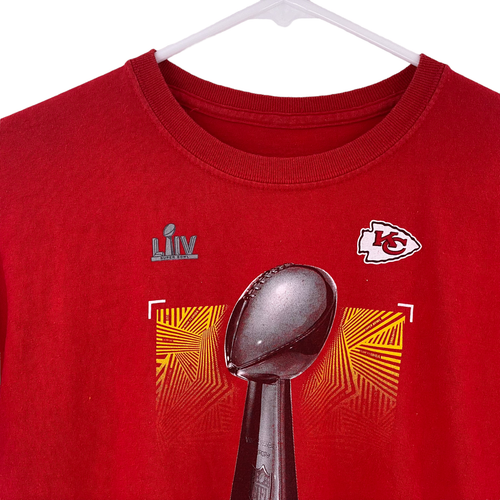 Kansas City Chiefs Super Bowl Boys Knit T-Shirt Red **Size Large Short Sleeve - Picture 6 of 11
