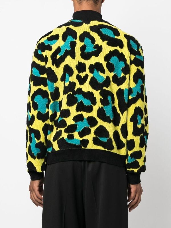VERSACE Leopard Pattern Button Up Cardigan Sweate… - image 4