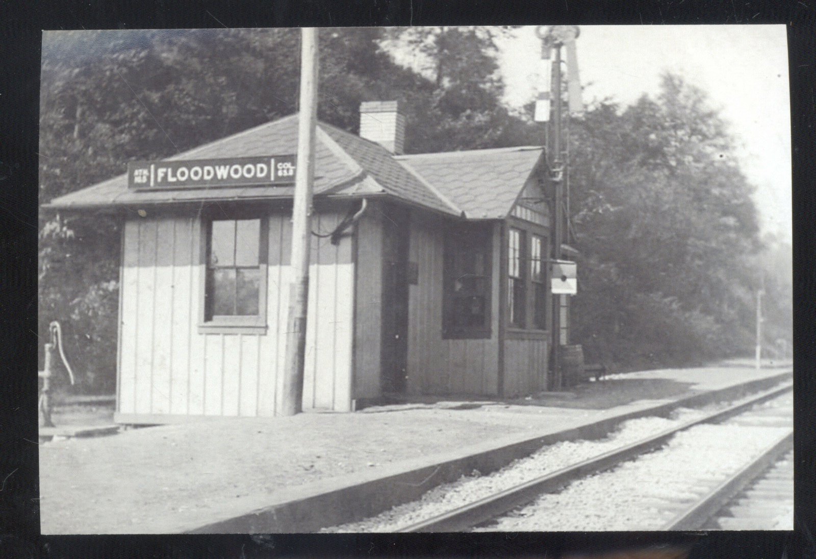 REAL PHOTO FLOODWOOD OHIO RAILROAD DEPOT TRAIN STATION POSTCARD COPY eBay