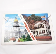 Springfield Illinois Post Card Book Vintage
