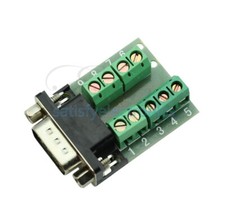 DB9 Male Adapter Signal Terminal Module RS232 Serial to Terminal Connector