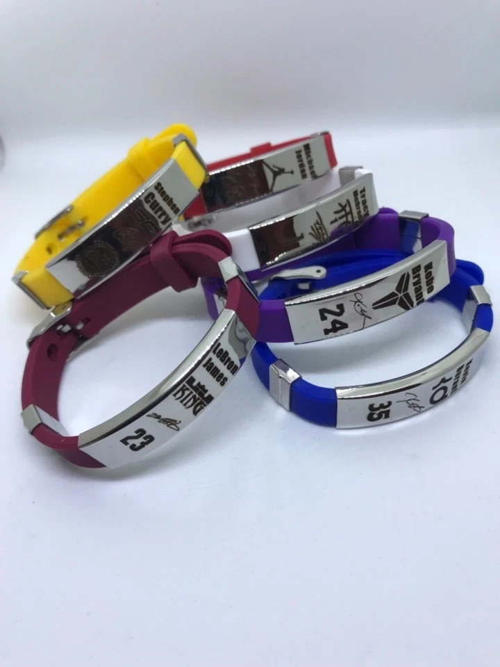 NBA игроков силиконовый повязка на запястье регулируемый застежка браслет Durant карри Леброн MJ - Изображение 2 из 4