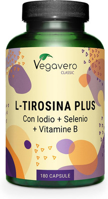 L-Tyrosin  | 1200 mg | Mit Jod, Selen, Vitamin B12, B5, B3, Folsäure 