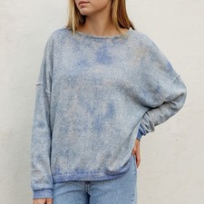 Lucky Brand Tie Dye Crewneck Sweatshirt Blue Size S
