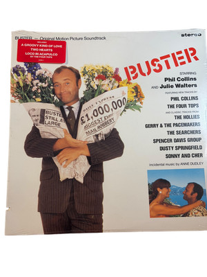 Phil Collins - Buster Soundtrack Record 1988 Hype Sticker Atlantic Pop 33 RPM
