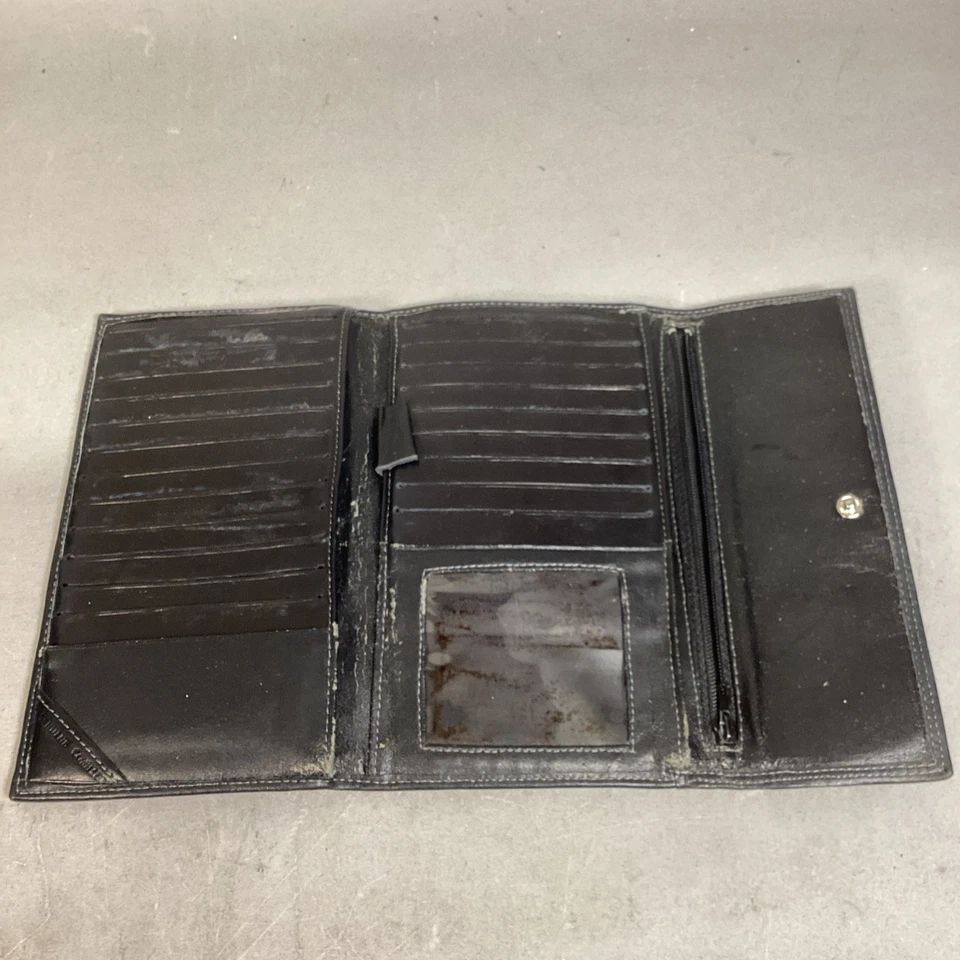 Fiorelli 黑色皮革拉链钱包手拿包 正品 牛皮 超柔软 — 第 4/4 张图片