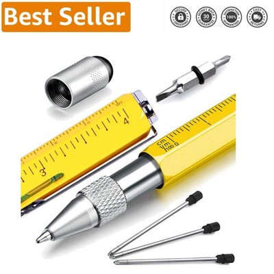 Compact 6-in-1 Multitool Pen: Fun Stocking Stuffer for Dads & Gadget Lovers