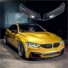 1Pair Dry Carbon Fiber Front Bumper Upper Fang Trim Compatible BMW F808283 M3 4V