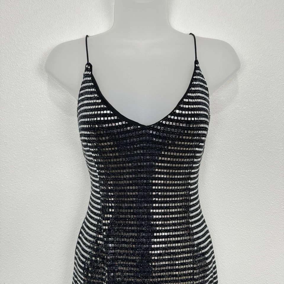 Maxi Vestido Formal Hoco Diosa Moda De Colección Para Mujer Mediano Negro Brillante Foto 2 de 4