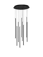Nova Luce Pendelleuchte Gratta Schwarz HöHenverstellbar Dimmbar 48W 3200K IP20