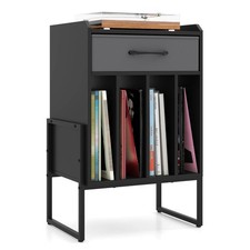 Record Player Stand Turntable Stand with Drawer  Record Holder Display Shelf