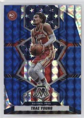 2021-22 Panini Mosaic National Pride Blue Prizm 52/99 Trae Young #250 1bg9
