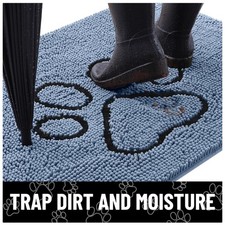 Dog Door Mat 48x30 Absorbent Non Slip Dirt Trapper