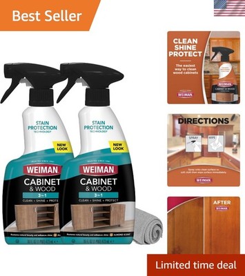 Cabinet and Wood Cleaner, Shine, Clean and Protect Spray - For Wood Cabinets,...