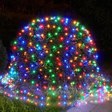 Christmas Net Lights, 360 LED 9.8ft x 6.6ft Outdoor Christmas Lights with 8 M...