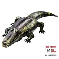 1 Pcs 49 Inch Inflatable Alligator Pool Float Floating Alligator Decoy for
